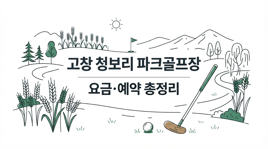 고창 청보리 파크골프장 요금·예약 총정리