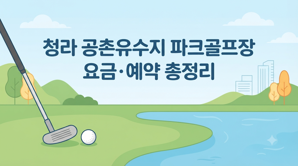 청라 공촌유수지 파크골프장 요금·예약 총정리