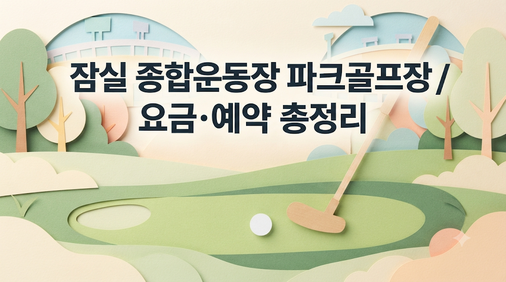잠실 종합운동장 파크골프장 요금·예약 총정리
