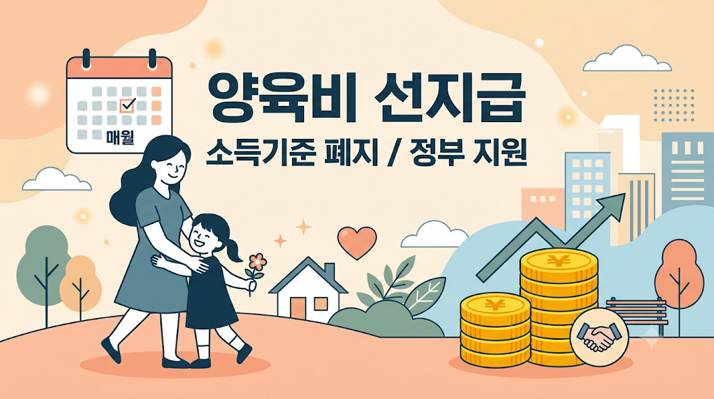 양육비 선지급 소득기준 폐지 안내 썸네일
