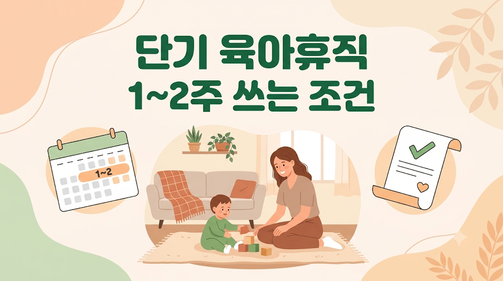 단기 육아휴직 1∼2주 쓰는 조건 안내 썸네일