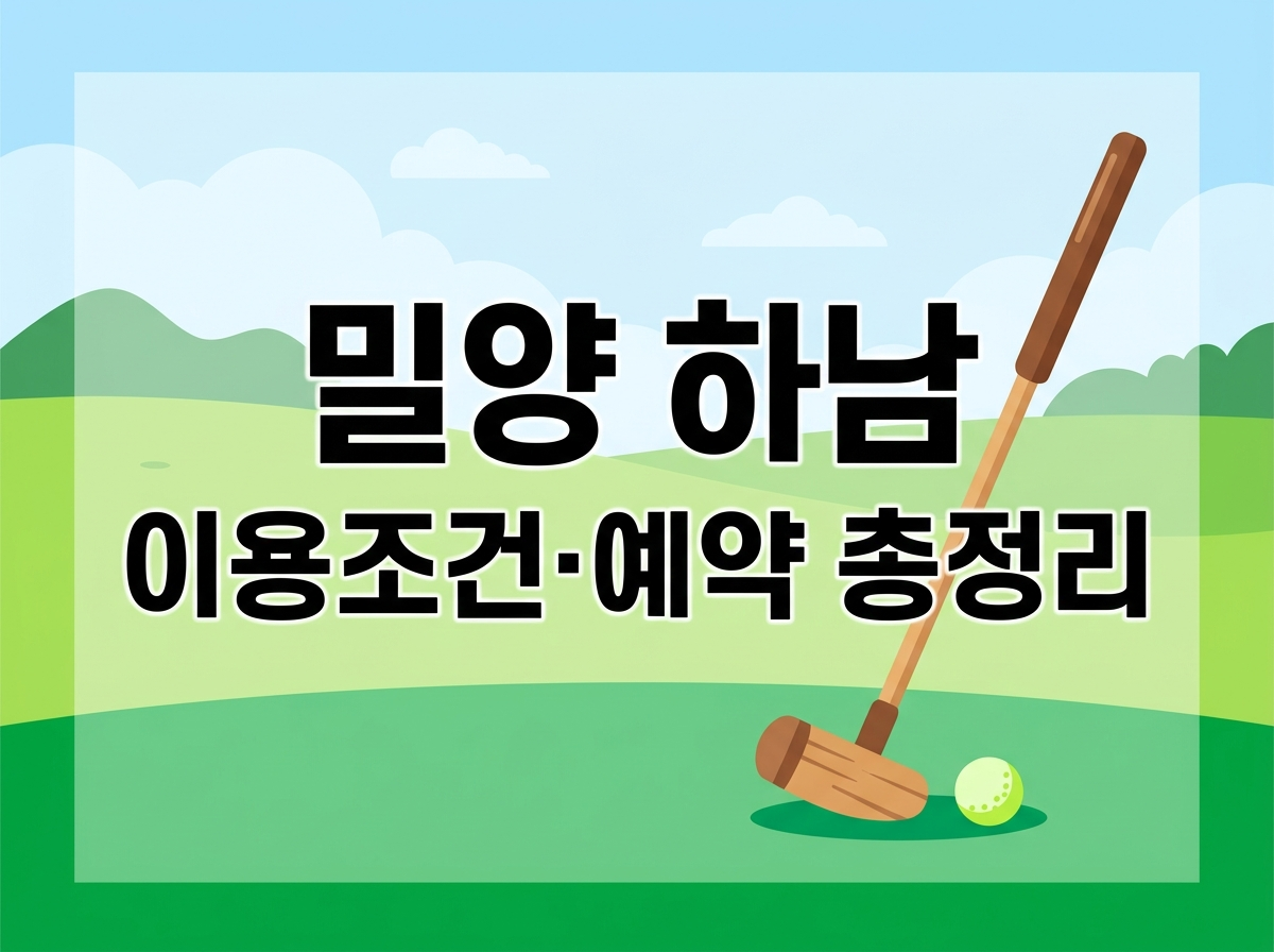 밀양 하남 파크골프장 요금·예약 안내 썸네일