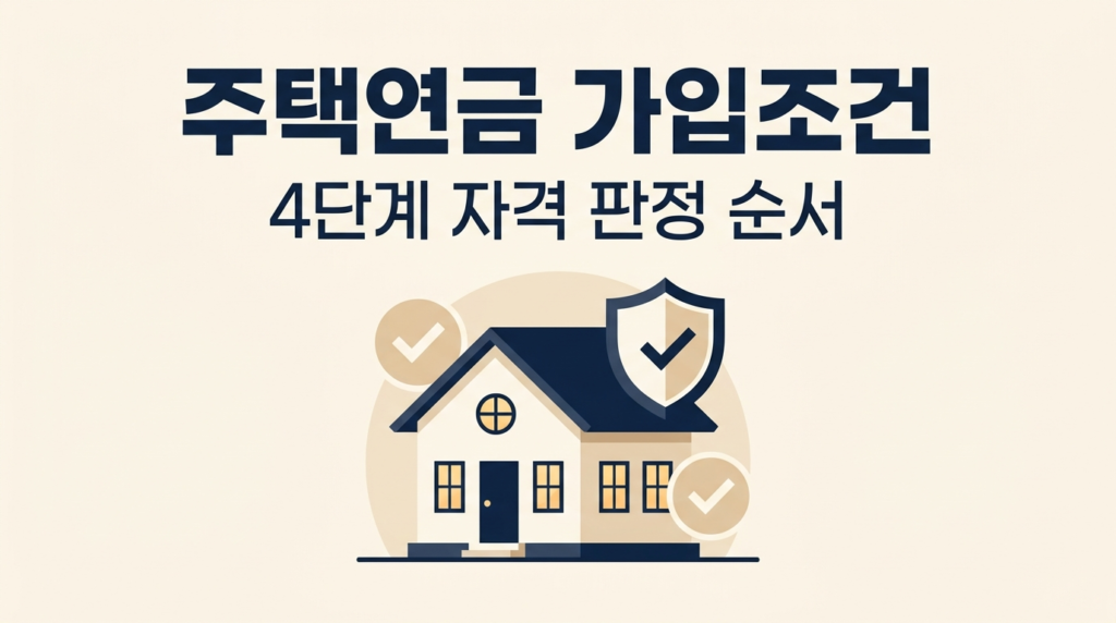 주택연금 가입조건 4단계 판정 순서 썸네일